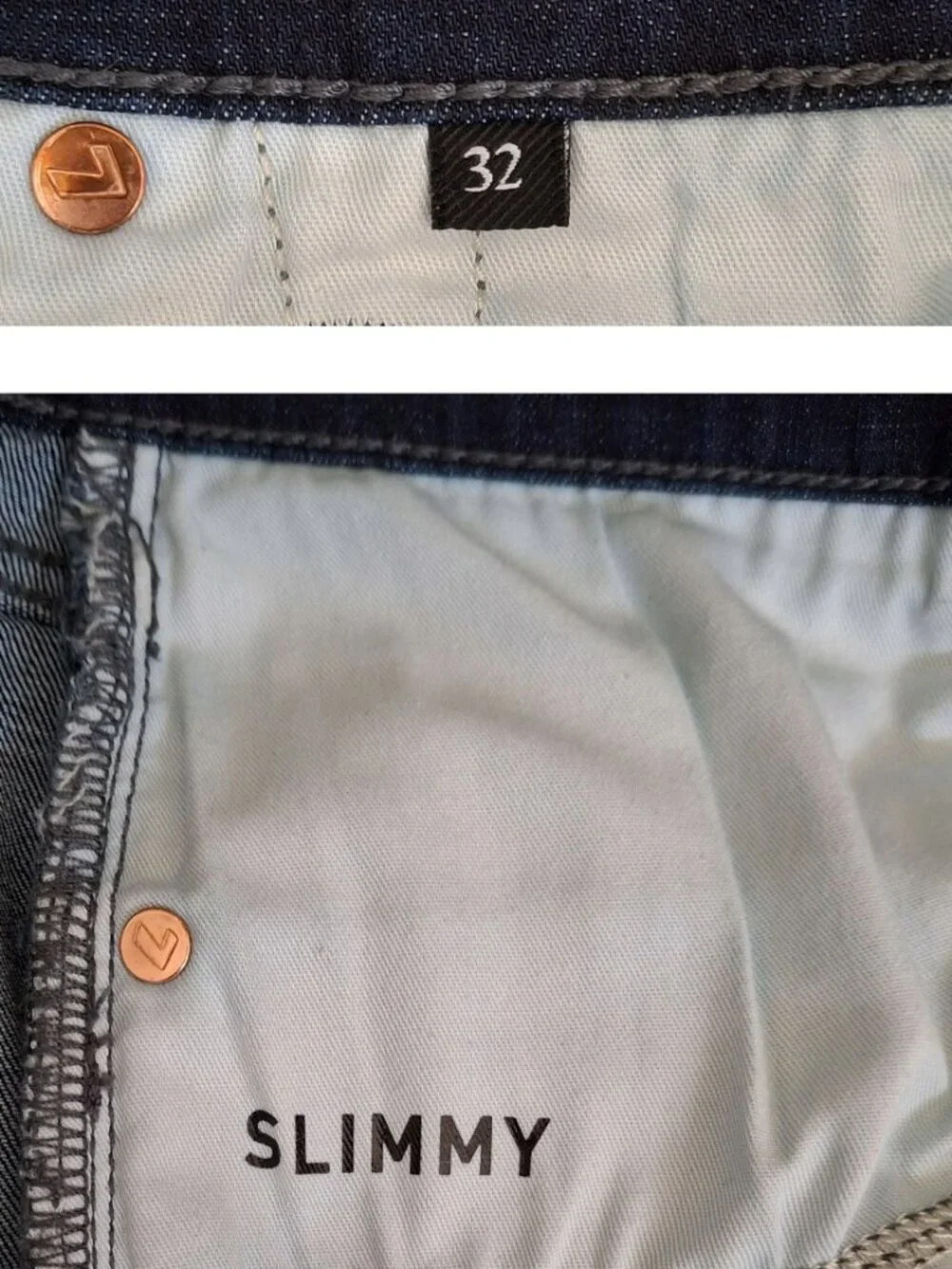 7 For All Mankind Slimmy Jeans Men's Dark indigo wash Stretch Denim | Size 32